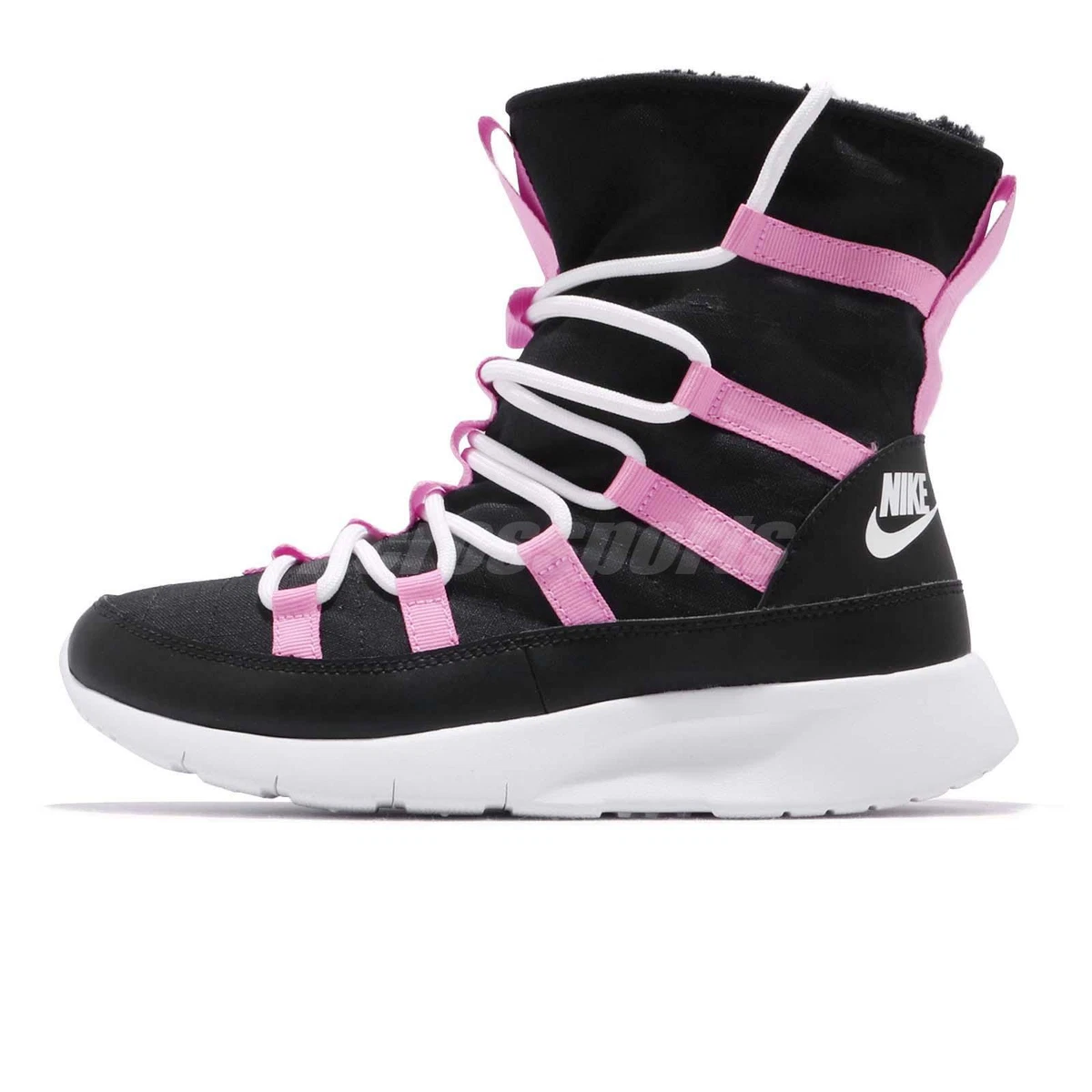 Nike Venture GS Black Pink Faux Fur Lining Girls Women s Boots
