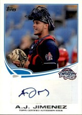 A.J. Jimenez 2013 Topps Pro Debut Certified Autograph Card PDA-AJ