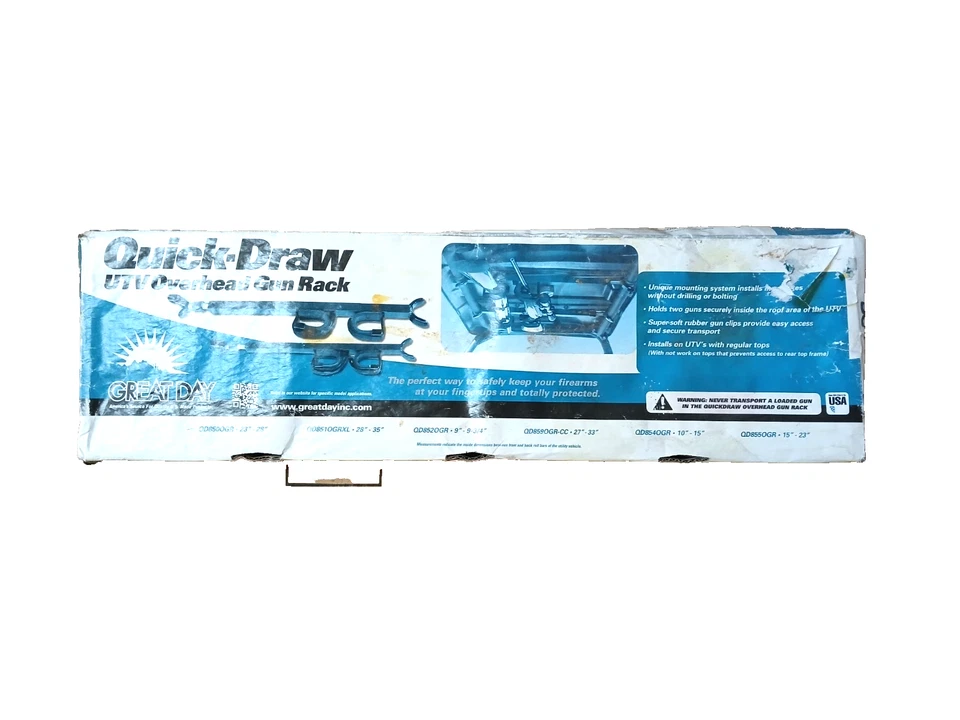 Rack de arma Great Day Quick-Draw - 23-28" QD850-OGR novo em folha - Imagem 2 de 3