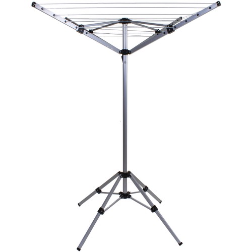 4 ARM ROTARY CLOTHES AIRER FREESTANDING WASHING LINE PORTABLE ALUMINIUM CAMPING 5055493839557 eBay