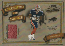 2003 Absolute Memorabilia Leather and Laces #LL34 Travis Henry/250