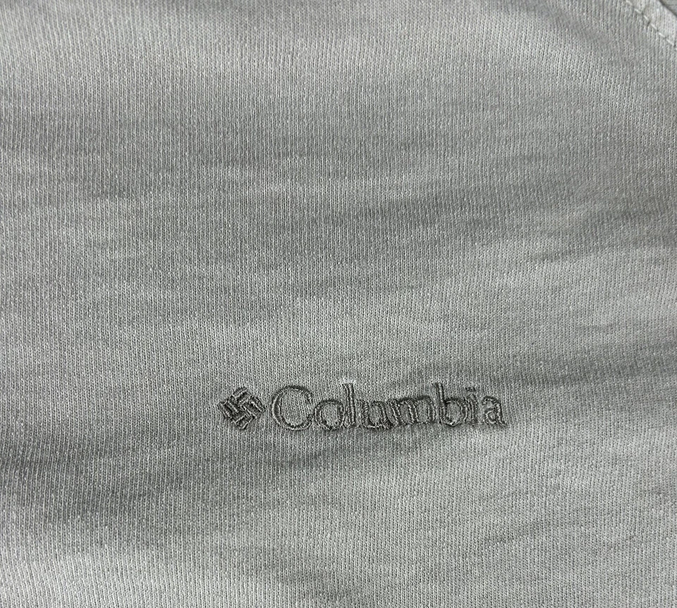 Sudadera corta vintage Columbia cuello redondo hecha en EE. UU. beige cordón usada en excelente estado Foto 2 de 4