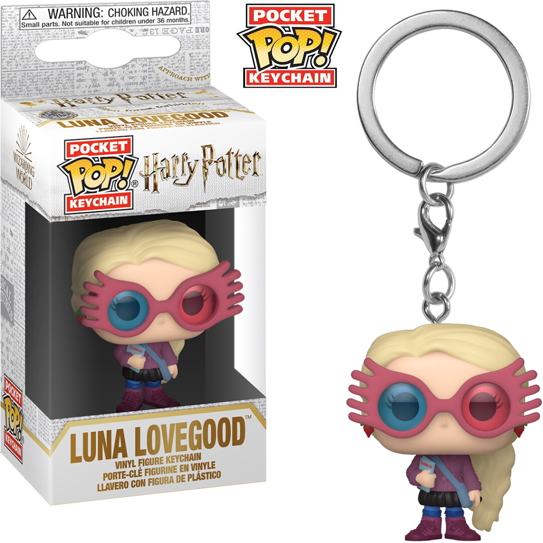 Porte-clés Harry Potter Luna Lovegood Chibi - PVC, 5 Cm, Licence Officielle - Idée Cadeau Fan Harry Potter