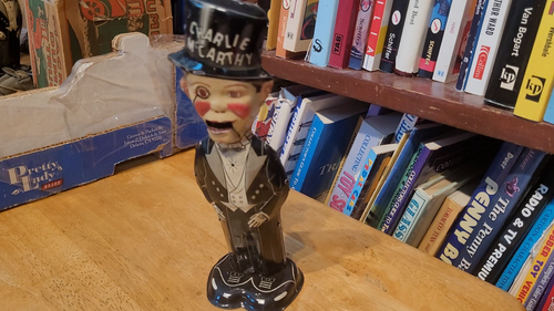 VERY NICE VINTAGE 1930'S MARX TIN WIND UP STANDING CHARLIE McCARTHY - Video 1 of 1