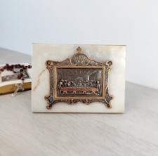 Leonardo da Vinci The Last Supper Marble & Copper Table Religious Plaque