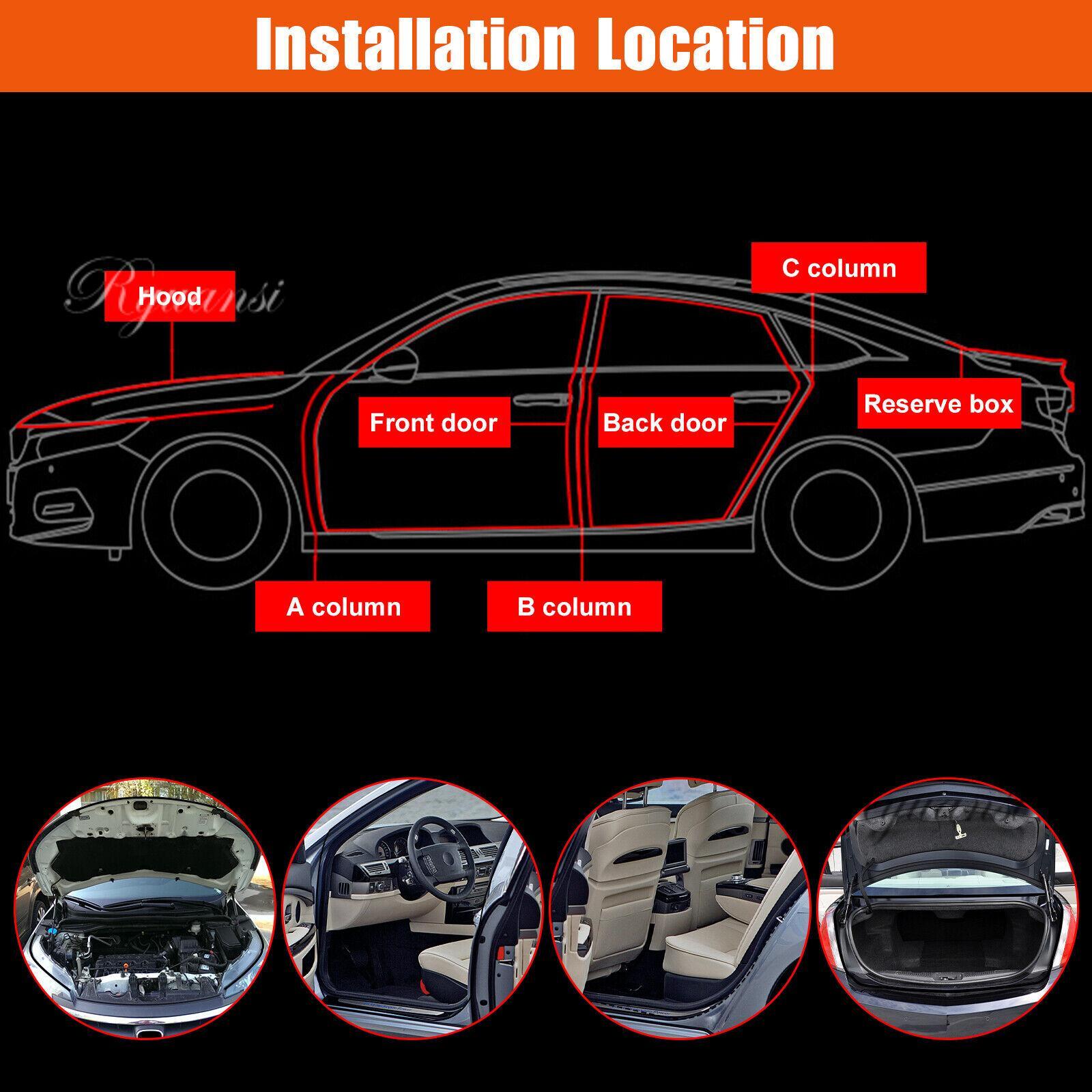 Lower Car & Truck Sun Visor Strips 13ft B-Shape Universal Rubber - Foto 3