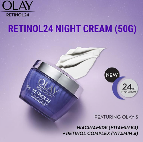 Olay Friends Gift Pack Retinol24 Night Moisturiser 50g and Night Eye Cream 15ml - Picture 6 of 7