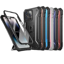 For iPhone 14 Pro Max 14 Plus 13 Mini 12 11 Pro Max Case with Screen Protector