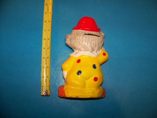 Clown Bank Vintage Hand-Painted Ceramic Clown Made in Taiwan - Picture 3 of 5