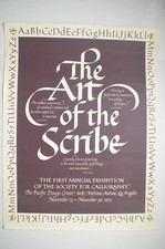 The Art of the Scribe 1st Annual Society for Calligraphy Poster Signed Lawrence