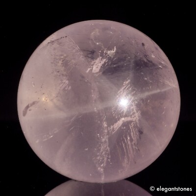 35g29mm STAR Rose Quartz Sphere Crystal Ball Natural Pink Healing Chakra Decor