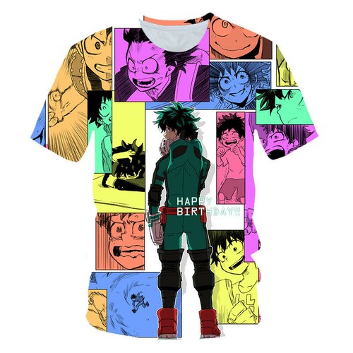 My Boku no Hero Academia Short Sleeve T-shirt Men Women 3D Print Tee Tops - Bild 8 von 41