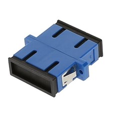SC to SC Duplex Multi Mode Flange Fiber Optical Coupler Adapter Connector Blue