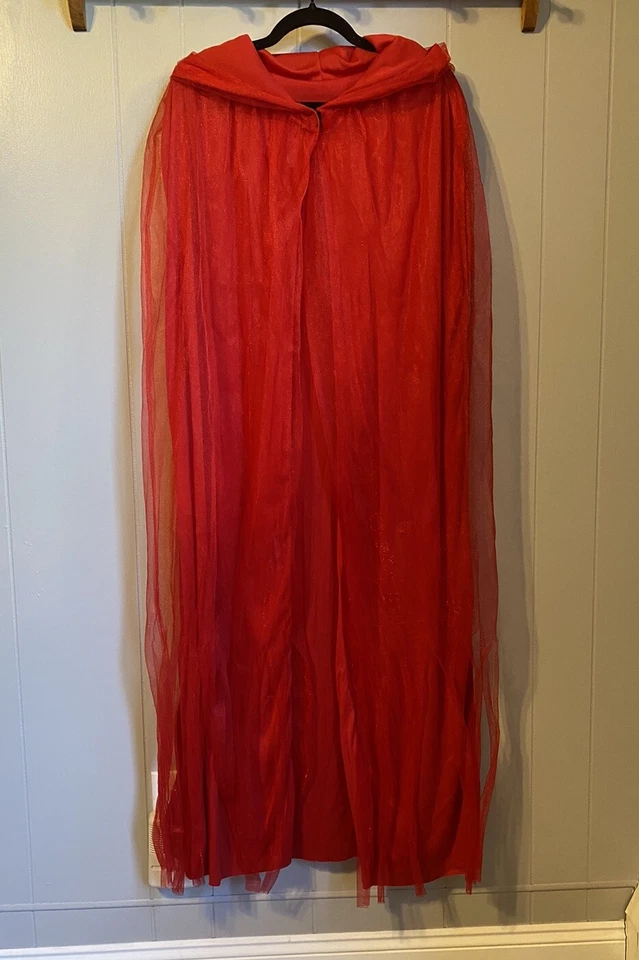 Totally Ghoul Mujer’s Halloween Capa Roja Con Capucha Talla Única Se Adapta a la mayoría Foto 2 de 4