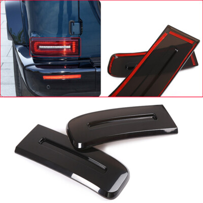 Smoke Black ABS Tail Light Lamp Guard Cover For Benz G Class W463 G500 G63 2019+