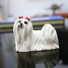 JJM Modellino Maltese Pet Cane Animale Figura Familiaris Collezione Decorazione Regalo