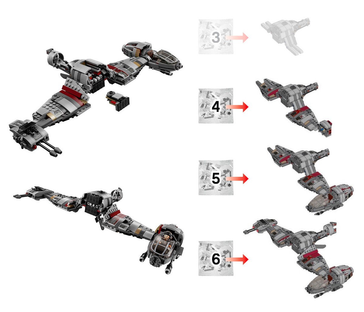 クロバット LEGO 75202 Defense of Crait (NEW SEALED BAGS #4 #5 #6 ONLY) Star