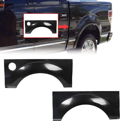 Rear Wheel Arch Rust Repair Patch Panel w/o Molding Holes For 09-14 Ford F150