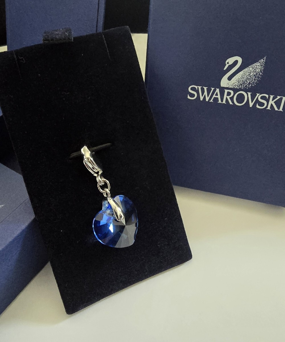 Swarovski Blue Heart Charm Crystal Jewelry - 1057659 - NIB | eBay