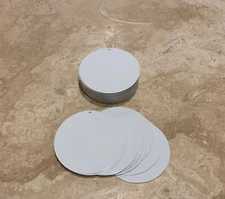 3" ROUND- ALUMINUM SUBLIMATION BLANKS w/Holes- 50PCs 