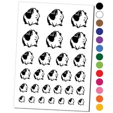 Cute Spotted Guinea Pig Temporary Tattoo Water Resistant Set