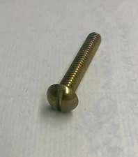 (Qty 25) 1/4 -20 X 1-1/2 BRASS Round Slot Machine Screws 1/4” 1-1/2” USA