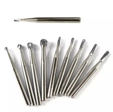 Dental Tungsten Carbide Steel Burs FG Drills Round Pear Taper Fissure Cutter Lot