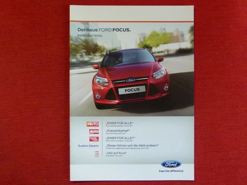 Ford Prospekt " Focus Pressespiegel  " + Preise 30+15 Seiten 2011