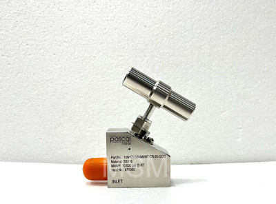 Pascal 10NV2VS8NM8NF-CR-60-SOG 45° Angled Needle Valve - 10,000 PSI