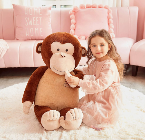Giant Large Monkey Stuffed Animal Plush Toy for Children (Brown, 30 Inches) - Picture 4 of 7