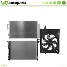 Cooling Fan and Radiator Condenser Assembly For 2010-2012 Hyundai Santa Fe