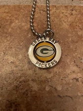 Green Bay Packers Spinner Logo/#1 Fan Charm Necklace - NFL Licensed Jewelry 
