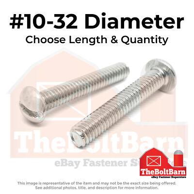 #ad #10 32 Stainless Slotted Round Head Machine Screws Choose Length amp; Qty $248.19