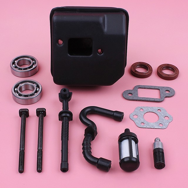 Exhaust Muffler Kit For Stihl MS180 MS170 018 017 Fuel Oil Filter Line