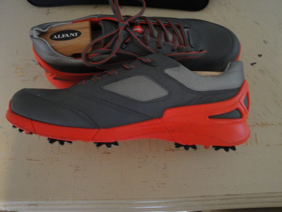 Zapatos de golf Ecco Base One Hydromax para hombre talla EU 44 US 10 rojos/grises #S1 Foto 3 de 4