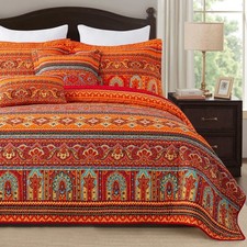 TWINRUN Cotton King Quilt Bedding Set, Reversible Lightweight King Bedspread,...
