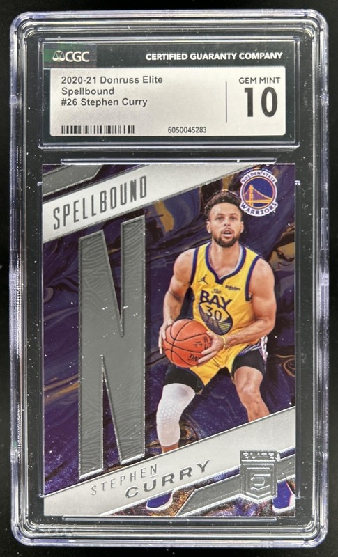 2021-22 Panini Donruss Elite Stephen Curry Spellbound #26 Warriors CGC 10