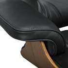 Taller Mid Century Lounge Chair and Ottoman Genuine Italian Leather Swivel Chair