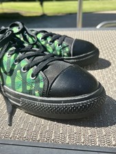 Custom Novelty Canvas Sneakers Unisex Size 11 Beer Bottle Print Green Shoes