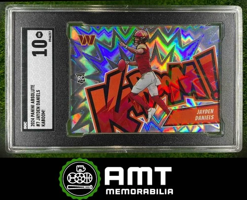 46237 2024 Panini Absolute Jayden Daniels Kaboom Horizontal Commanders SGC 10 RC