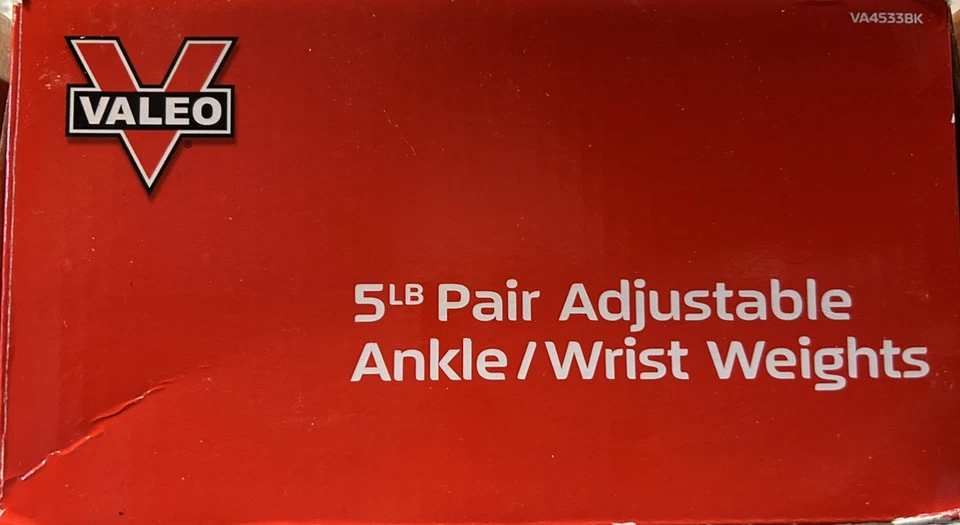 Par de pesas ajustables de tobillo/muñeca Valeo 5 lb. 2 piezas. Objetivo-Fuerza/Ajuste Foto 4 de 4