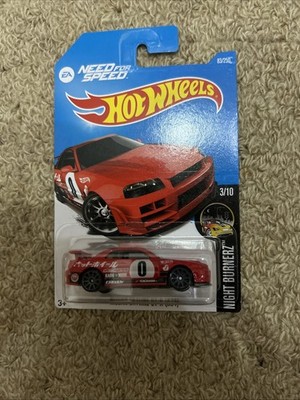 HOT WHEELS NISSAN SKYLINE G-TR (R34) NEED FOR SPEED NIGHT BURNERZ SERIES