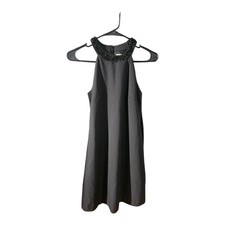 Banana Republic Beaded Halter Top Dress Black Size 00 Petite