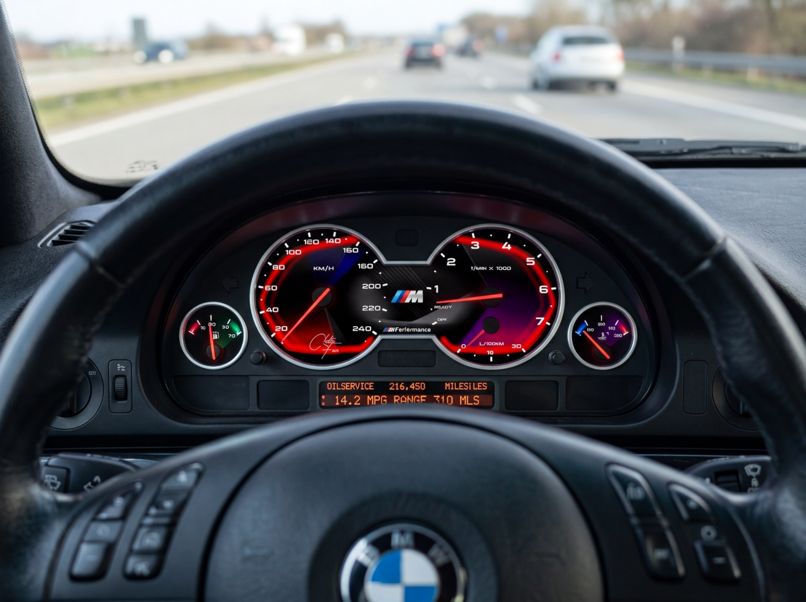 BMW E39 Cluster Face upgrade kit (available in km or MPH)