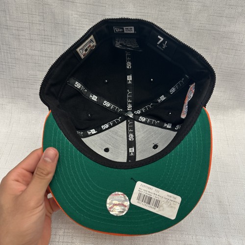 NEW ERA MENS NEW YORK METS MR MET 59FIFTY FITTED COOPERSTOWN CORDUROY HAT 7 1/2 - Picture 4 of 6