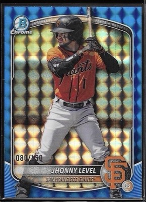 2025 Bowman Draft - Chrome Jhonny Level #BDC-55 Blue Geometric Refractor /150