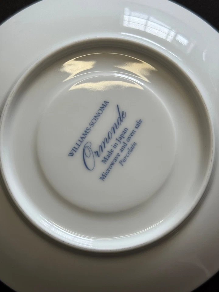 Juego de 4 tazas y platillos de té azul Williams Sonoma Ormonde diseño mixto Foto 4 de 4