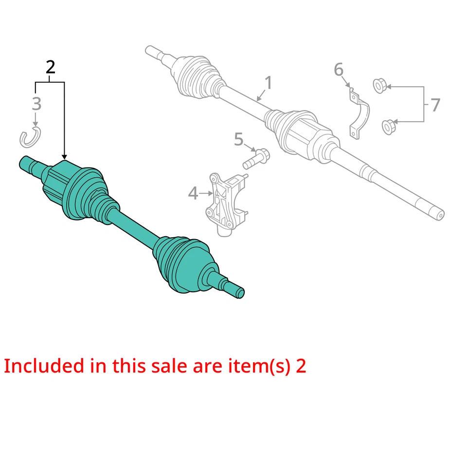 Ford Edge 2015-2018 eje conductor delantero CV C/V UU89G Foto 3 de 4