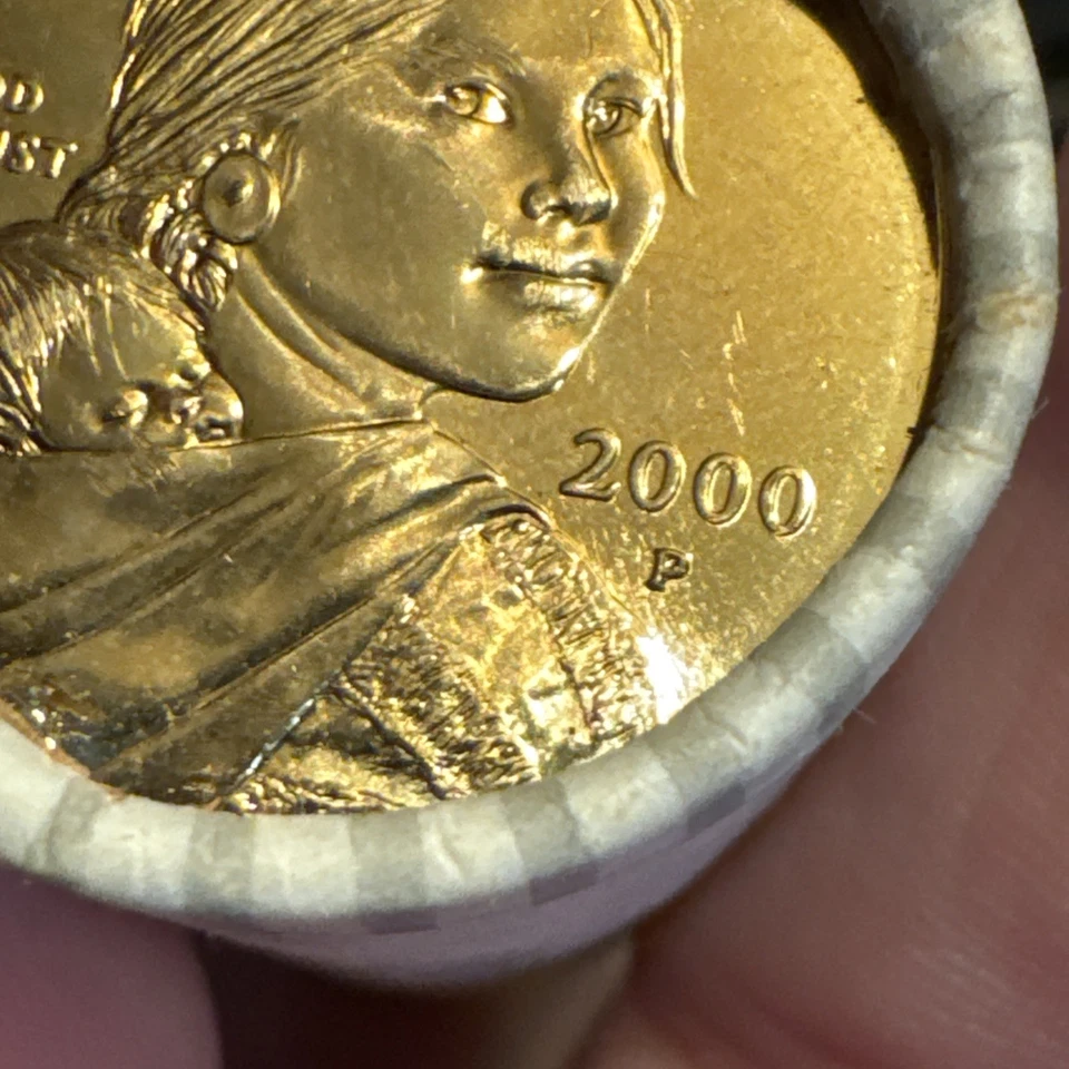 2000 P Sacagawea $1 Golden Dollar - U.S. Mint Tight Wrapped Roll - 25 Coins - Image 4 of 4