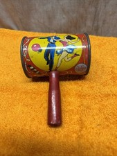 U  ANTIQUE VINTAGE T COHN TIN LITHO DANCERS NOISEMAKER